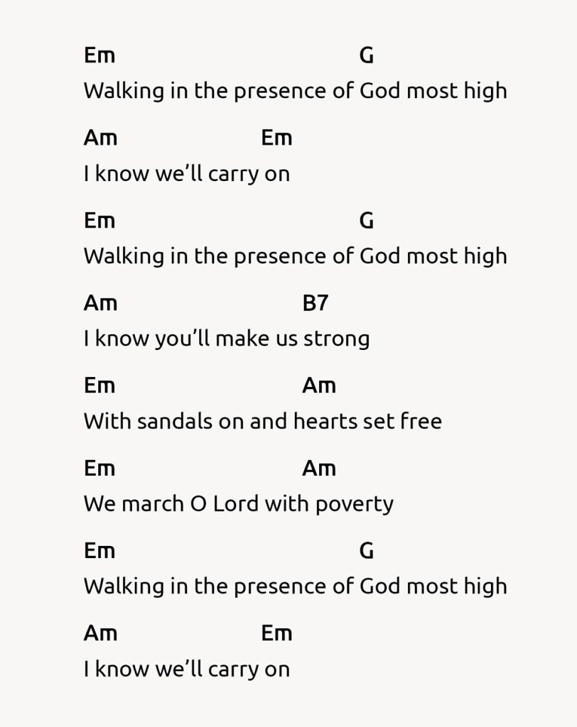 walking in the presence